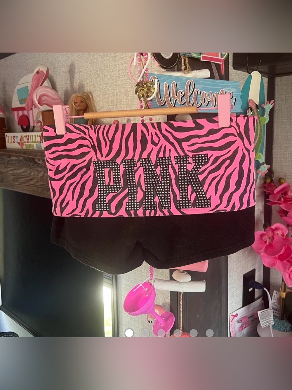 VS Pink Fold Over Shorts